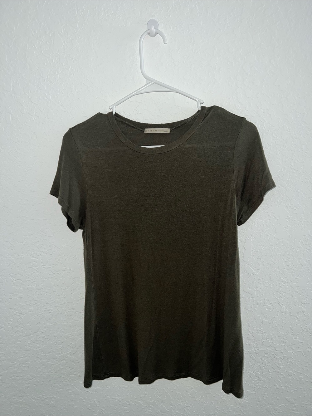 Active Basic Short Sleeve Crewneck Tee - Olive Green